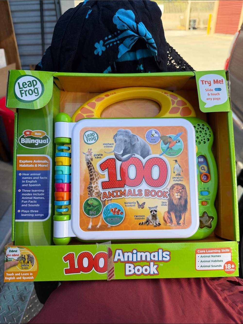 LeapFrog 100 Animals Book - Bilingual Interactive Learning Toy, Yellow/Green